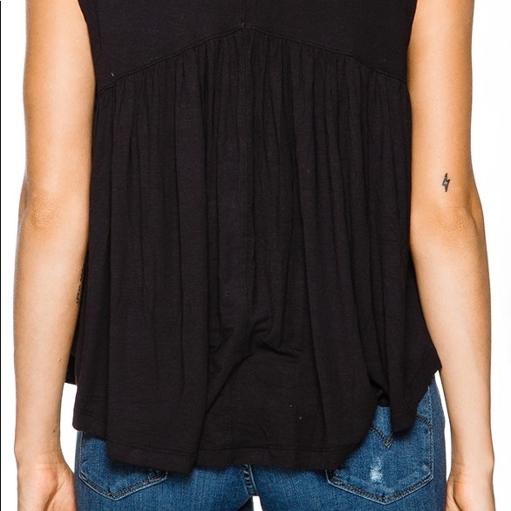 NWOT Free People Convertible Tie front top blouse - Picture 5 of 8
